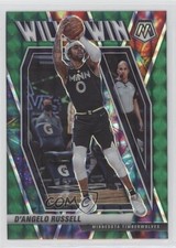 2020-21 Panini Mosaic Will to Win Green Mosaic Prizm D'Angelo Russell #11 0x1