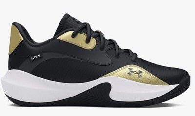 Under Armour Lockdown 7 Low Black Gold Basketball Shoes Men s Size 12 Sneakers