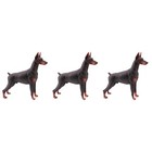3 stücke Dobermann Modell Simulation Lebensleine statische Hundetierstatue