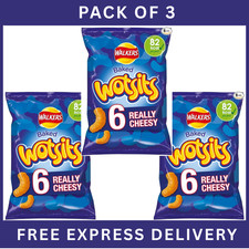 Walkers Wotsits Really Cheesy Multipack Crisps 6x16.5g – Pack of 3