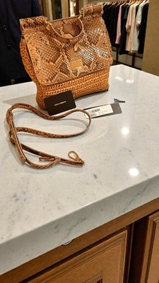 Dolce & Gabbana Miss Sicily Raffia Python Medium Bag BB4957 Naturale Gold Hrdwar