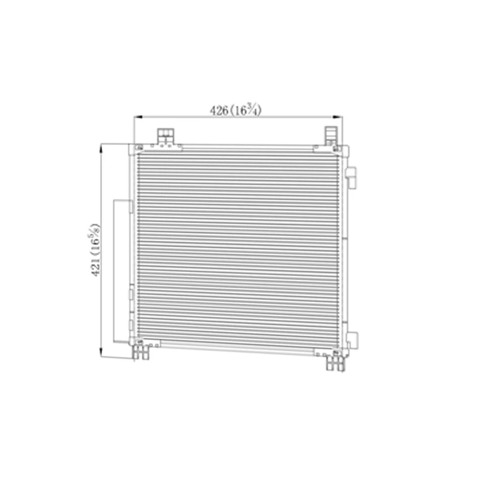 Replacement Condenser w/Integral Receiver Drier For 2012-2015 Scion IQ - Image 2 of 3