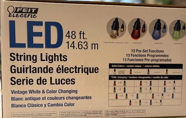 Feit Electric 48 ft. LED string lights Weather Proof, 2' Apart, Non-Breakable - Image 2 of 2