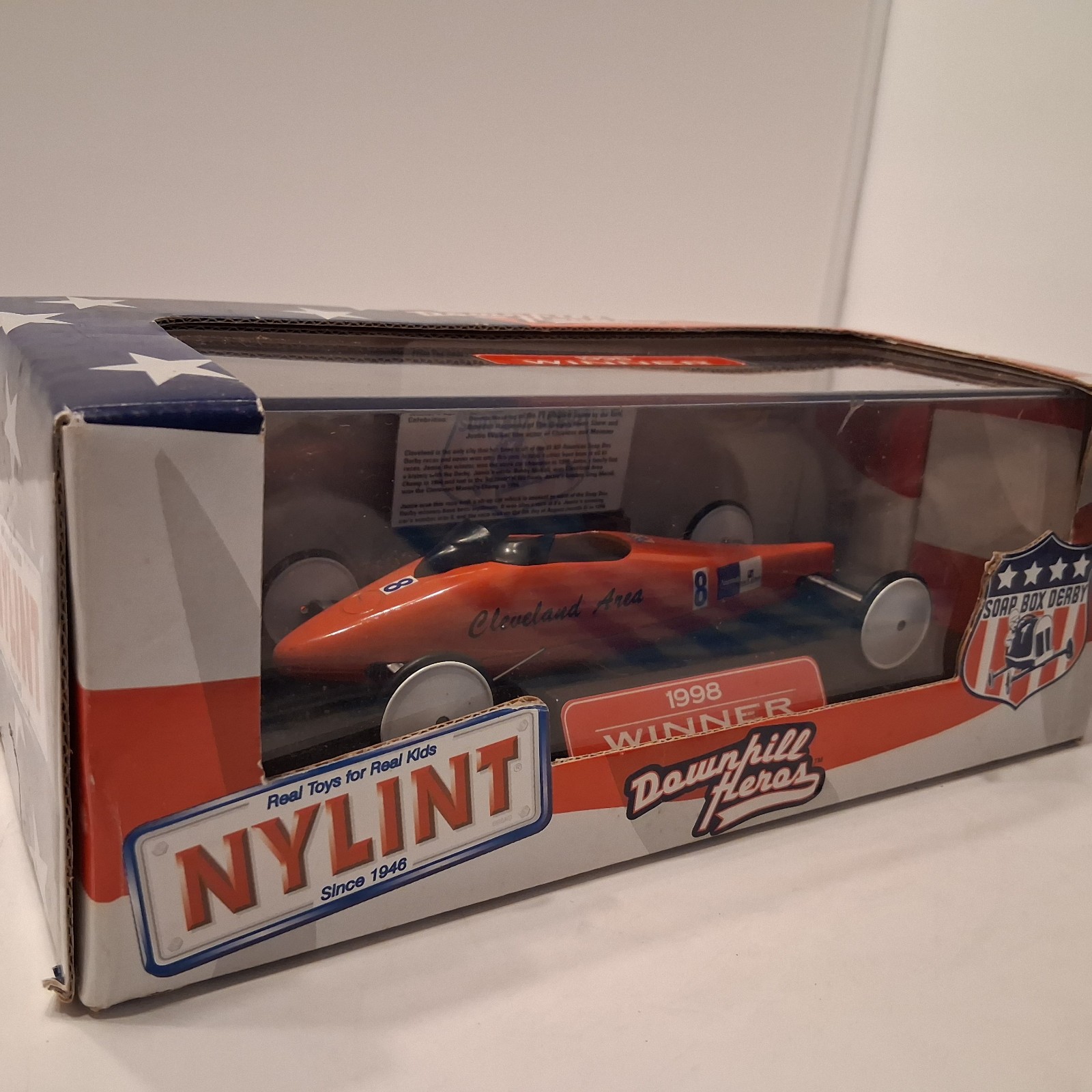 Soap Box Graphics Downhill Heros Soap Box Derby 1998 WInner Car Cleveland #8 NIB 1:12 ...