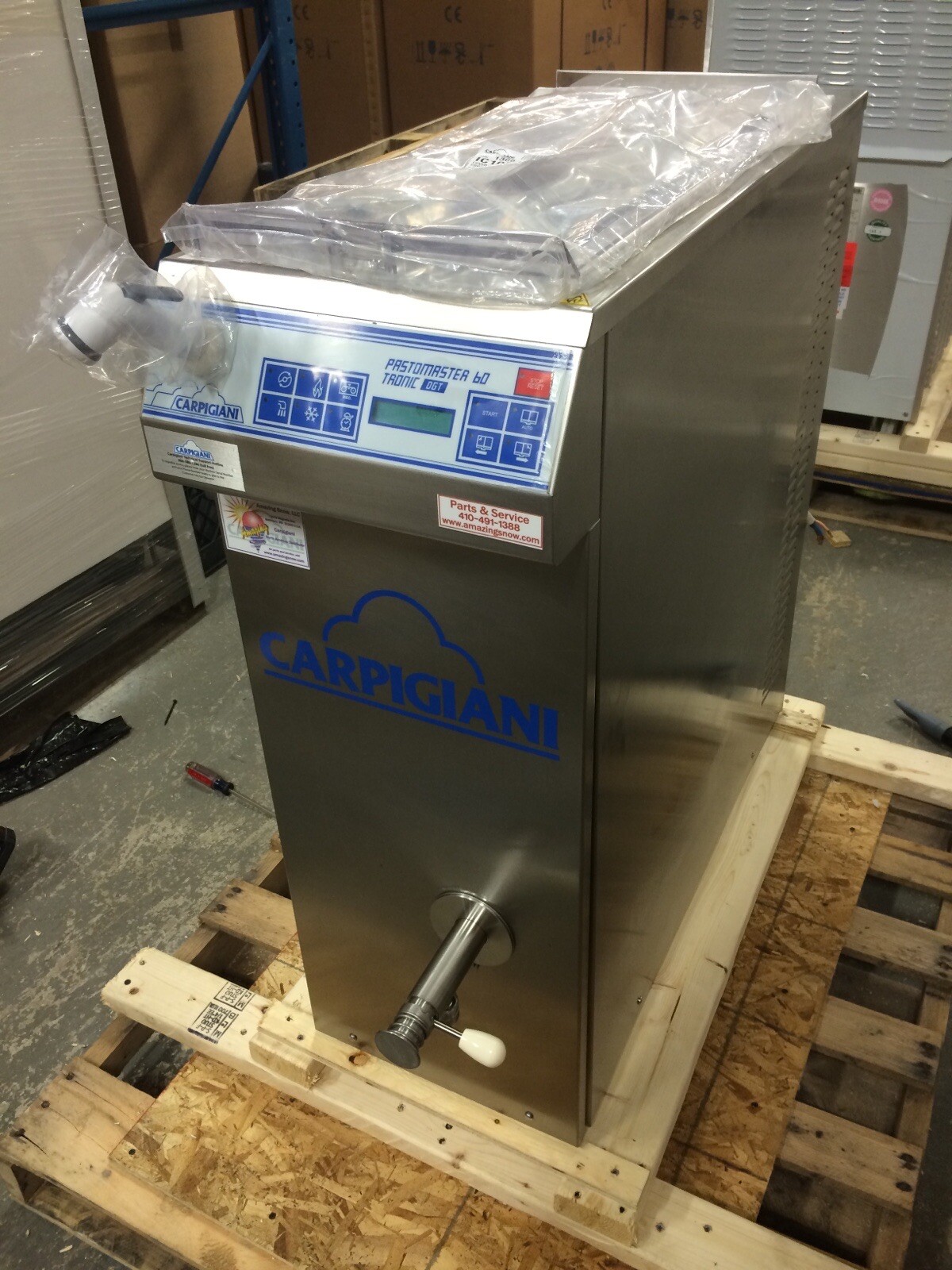 Carpigiani Gelato Ice Cream Pastomaster 120 Tronic 1 Year Warranty