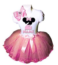Mouse Dress 2nd Birthday Party Outfit Fast shipping Personalized Mouse Tutu Bday