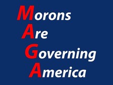 Anti Maga- Morons - Anti-Trump 2025 18x24 Yard Sign w/ stake