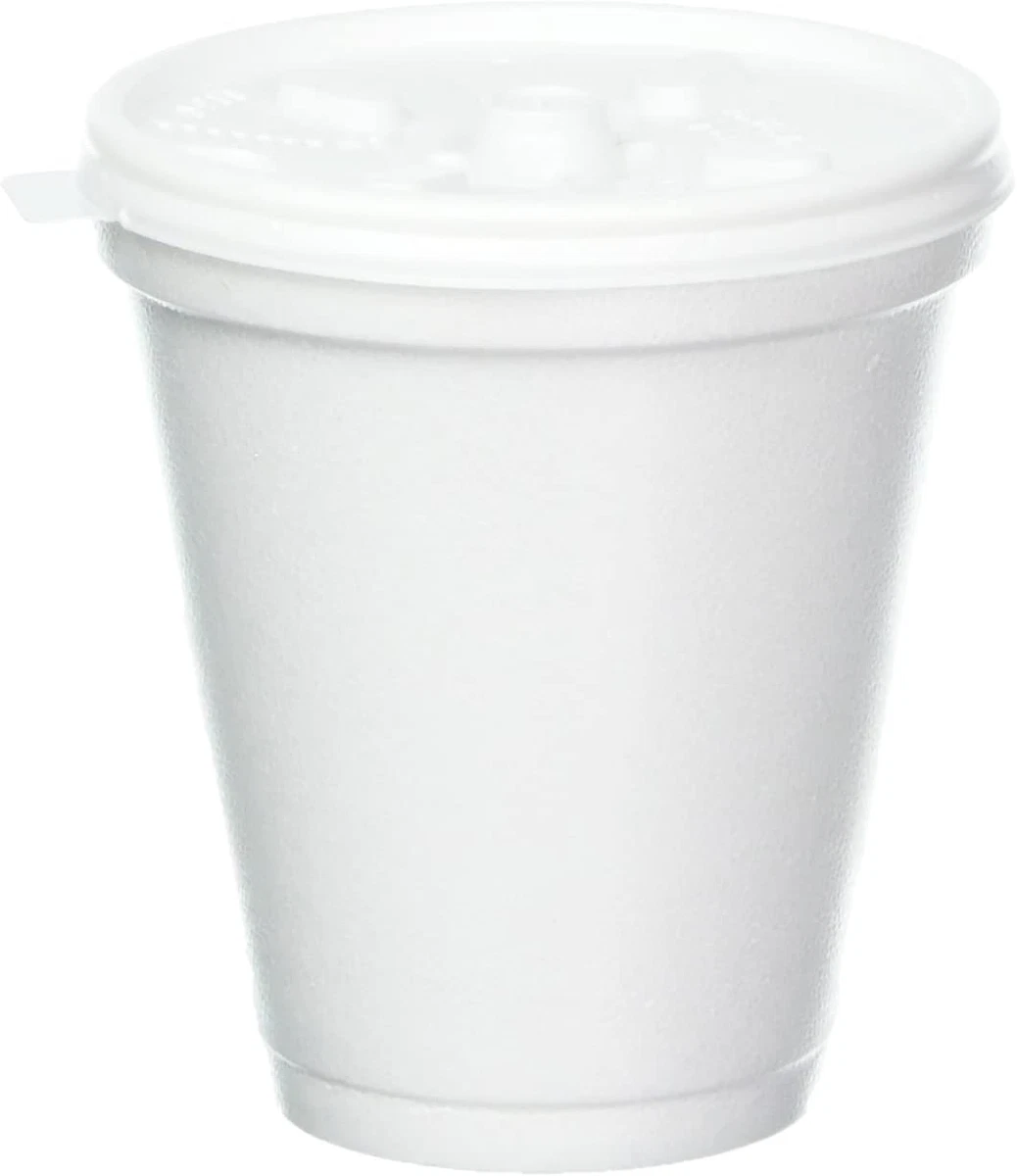 Styrofoam Coffee Cups Hot Cold Beverage White Foam Drink Cup 8