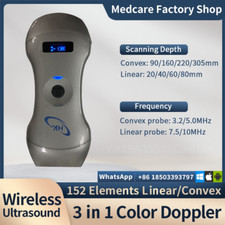 3 in 1 Probe 152 Elements Wireless Color Doppler Ultrasound Probe Convex Linear