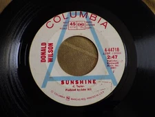 Donald Wilson SUNSHINE/FIND SOMEBODY Columbia 4-44718 PROMO