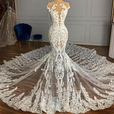 Elegant Mermaid Evening Dresses Sweetheart Neck Lace Applique Party Prom Gowns