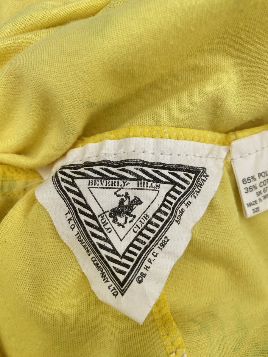 Vintage Beverly Hills Polo Club Sz S Romper Jumpsuit Yellow