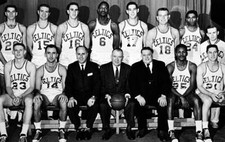 The World Champions The Boston Celtics Pose 1960 Old Basketball Photo