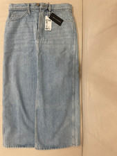 FRAME Le Italien Maxi Midi Denim Column Skirt in Turin Size 26