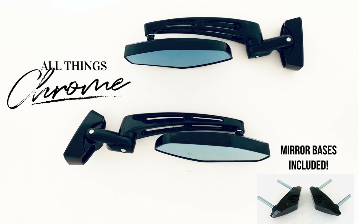 ZX14 BLACK MIRRORS W/ MIRROR BASES 2006-2011 KAWASAKI NINJA ZX-14