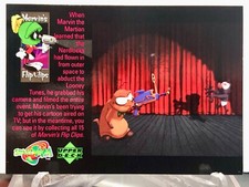 1996 UPPER DECK SPACE JAM INSERTS - MARVIN'S FLIP CLIPS - Card #F27 - NM!