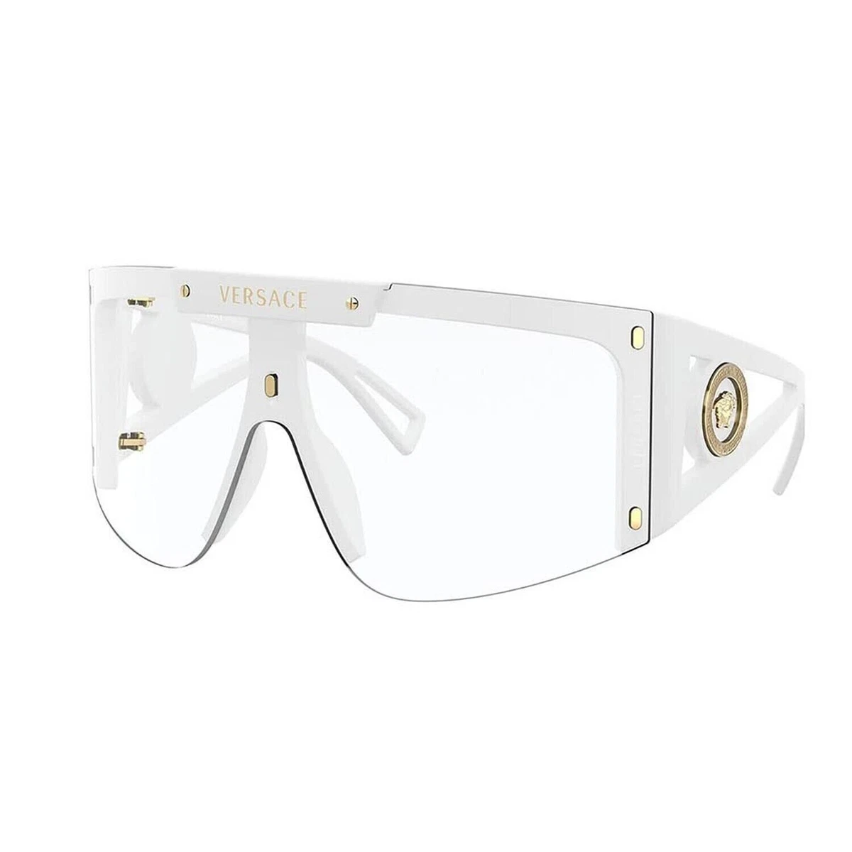 Chanel - Shield Sunglasses - White Black Gray - Chanel Eyewear - Avvenice