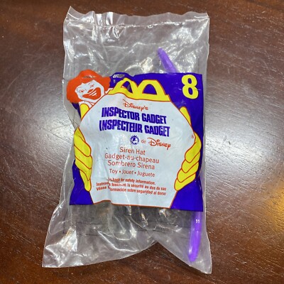 1999 McDonalds Happy Meal Toy Disney Inspector Gadget #8 Siren Hat- NEW SEALED