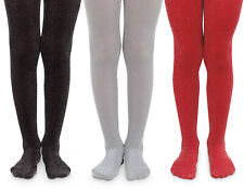 Jefferies Socks Girls Sparkly Glitter Nylon Fashion Dress Formal Tights 2PK