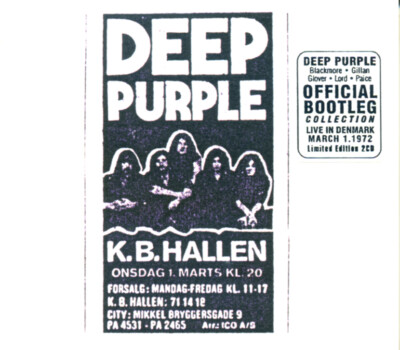 DEEP PURPLE Live In Denmark '72   K. B. Hallen, Copenhagen 2CD digipak PUR 203D