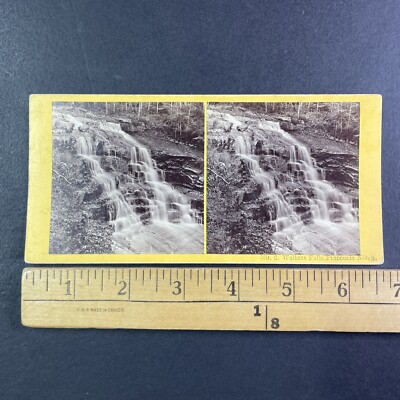 Walkers Falls Franconia Notch New Hampshire Stereoview Antique c1860s Y15012