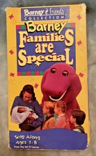 Barney Families Are Special VHS Barney & Friends 1995 Sing Along Dino Vintage