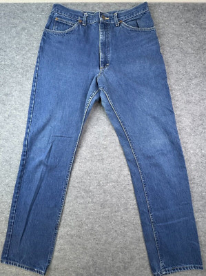 Lee Jeans Mens 38x36 Measures At 32x34 Blue Denim Pants Regular Fit Straight Cut