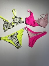 2 Set Bikini 2 Pcs Women s Swimsuit Pink And Green Animal Print Size Medium