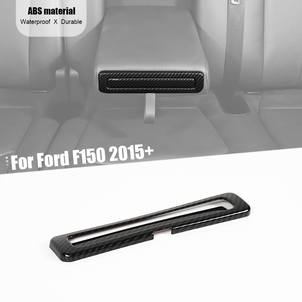 Carbon Fiber Rear Cup Holder Trim Cover For 2015-2020 Ford F-150 4 thumbnail image