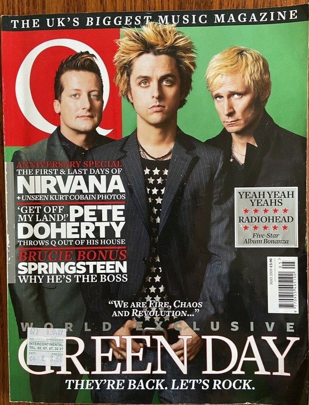 Q Magazine May 2009 Green Day Nirvana Springsteen Metallica Radiohead
