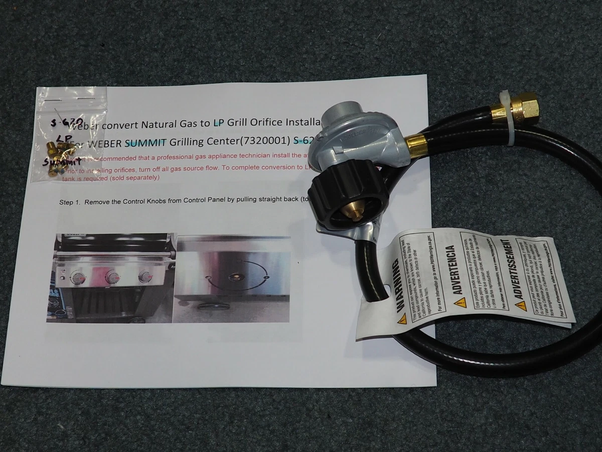 Weber natural gas shop to propane conversion kit