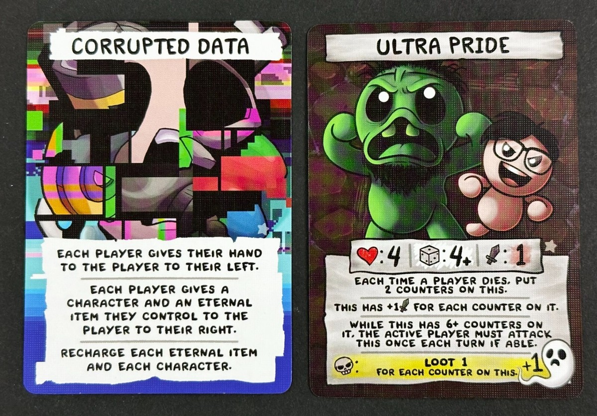 Corrupted Data & Ultra Pride Promo Cards for Binding of Isaac Four Souls  NEW | eBay