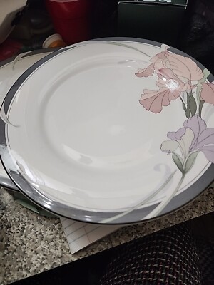 NORITAKE CAFE DU SOIR CHINA 10 5/8'' DINNER PLATE With Cracks Underside Set Of 2