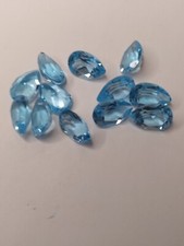 Natural Sky Blue Topaz 9x6mm Pear faceted cut 1.57Ct. Genuine AAA Grade