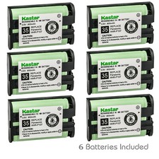 Kastar 6 Cordless Home Phone Battery 3.6V 900mAh for Panasonic HHR-P107 HHRP107