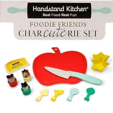 Child's Charcuterie Kitchen Set 18pcs ages 6+ Kids REAL Kit HANDSTAND 