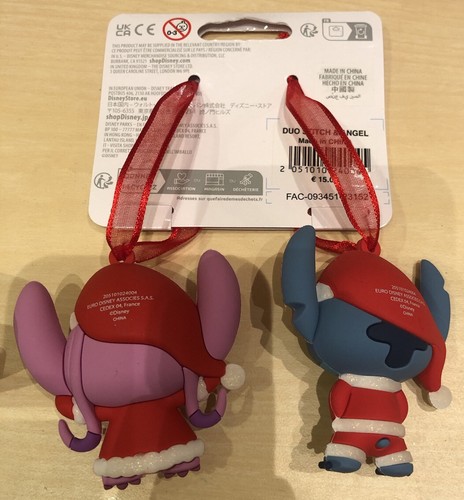 Ornements Noël Disneyland Paris DUO STITCH & ANGEL - Imagen 2 de 2
