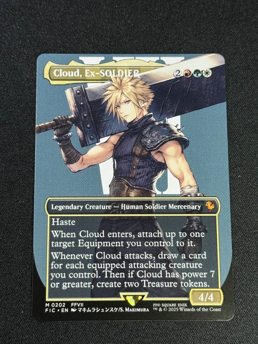 Cloud, Ex-SOLDIER /元ソルジャー、クラウド　拡張アートfoil FOIL] 元ソルジャー、クラウド/Cloud, Ex-SOLDIER No.202 (全面