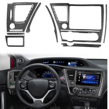 10pcs Carbon Fiber Full Kit Interior Cover Sticker For Honda Civic 9th 12-15 10pcs Carbon Fiber Full Kit Interior Cover Sticker For Honda Civic 9th 12-15