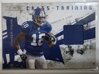2009 Donruss Rookies & Stars HAKEEM NICKS Cross Training Materials #19 RC /299