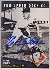 1994 UPPER DECK All Time Heroes #59 Elroy Face Pirates Autographed Signed Card