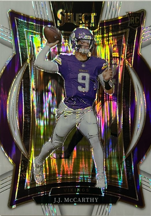 2024 Panini Select Base Set - Concourse Level#24 J.J. McCarthy White Prizm /199