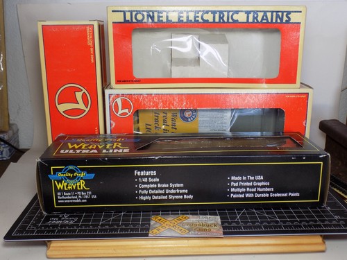 Juego escala O/4 cajas Lionel 6-26240, 6-19733, 6-16873, Weaver 10046 (120884) | Zustand: Used