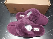 Dearfoams Women's Fireside Sydney Genuine Sheepskin Shearling Slippers sz 9