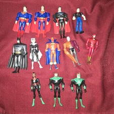 DC Justice League Unlimited 9 Figures Green Lantern Superman Batman Flash Light