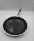 HexClad 8" Round Hybrid Stainless Steel Frying Pan Skillet Nonstick No Lid