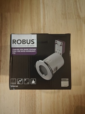 Robus Starling RSF20165 50W Netzspannung Stahl Brandschutz Einbauleuchte IP65 chrom