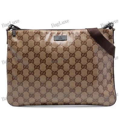 Gucci GG Crystal Crossbody Pre-Loved Beige Bag