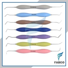 Dental Composite Filling Instruments 7Pcs Set Silicon Handle Colorful Handle