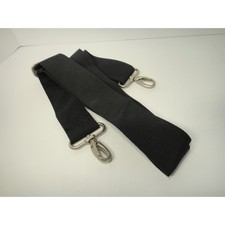 Black Nylon Webbing Adjustable Shoulder Strap with Metal Swivel Clasps Wide